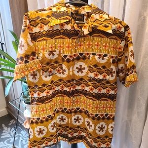 Vintage mens tiki aloha shirt